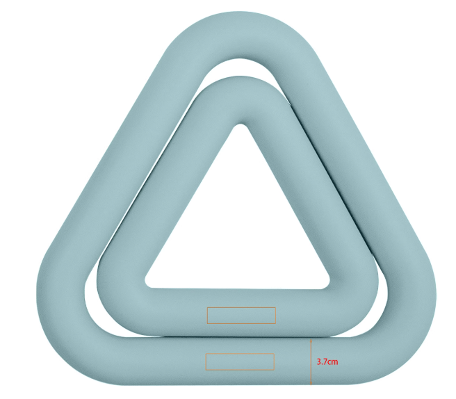 Pilates Yoga Ring - Anel de ferro triangular, suporte de