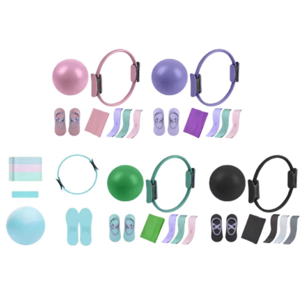 Pilates Ring Magic - Kit essencial de pilates, 5 peças