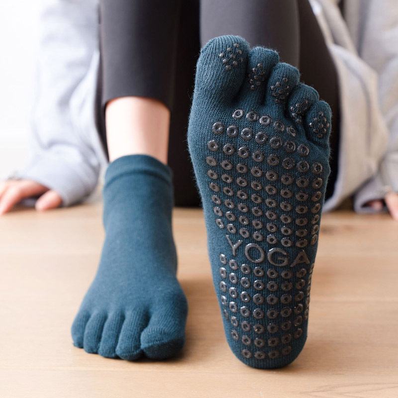 Pilates Yoga Grip Socks - Anti-deslizamento feminino meias de pilates cinco