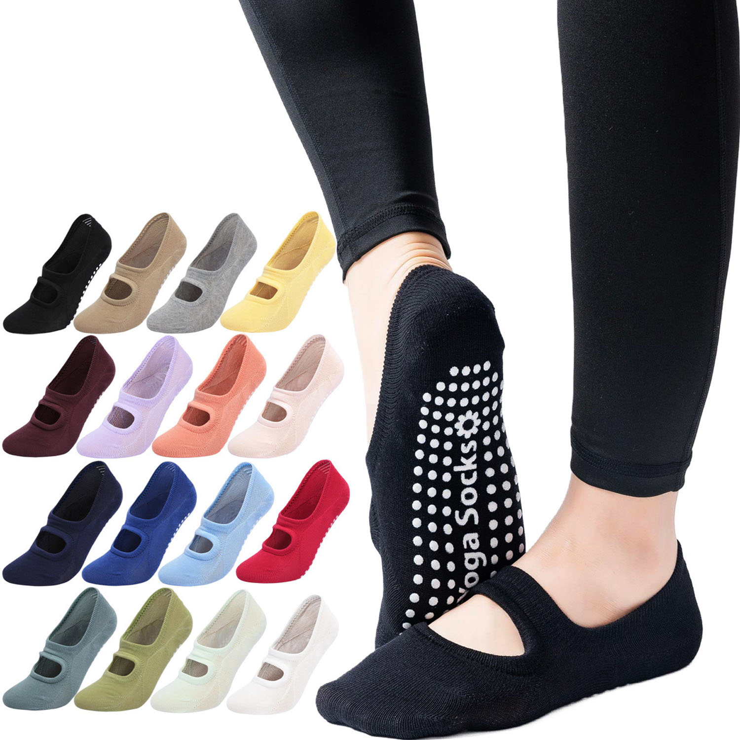 Pilates Yoga Grip Socks - Meias de Yoga Femininas de Alta