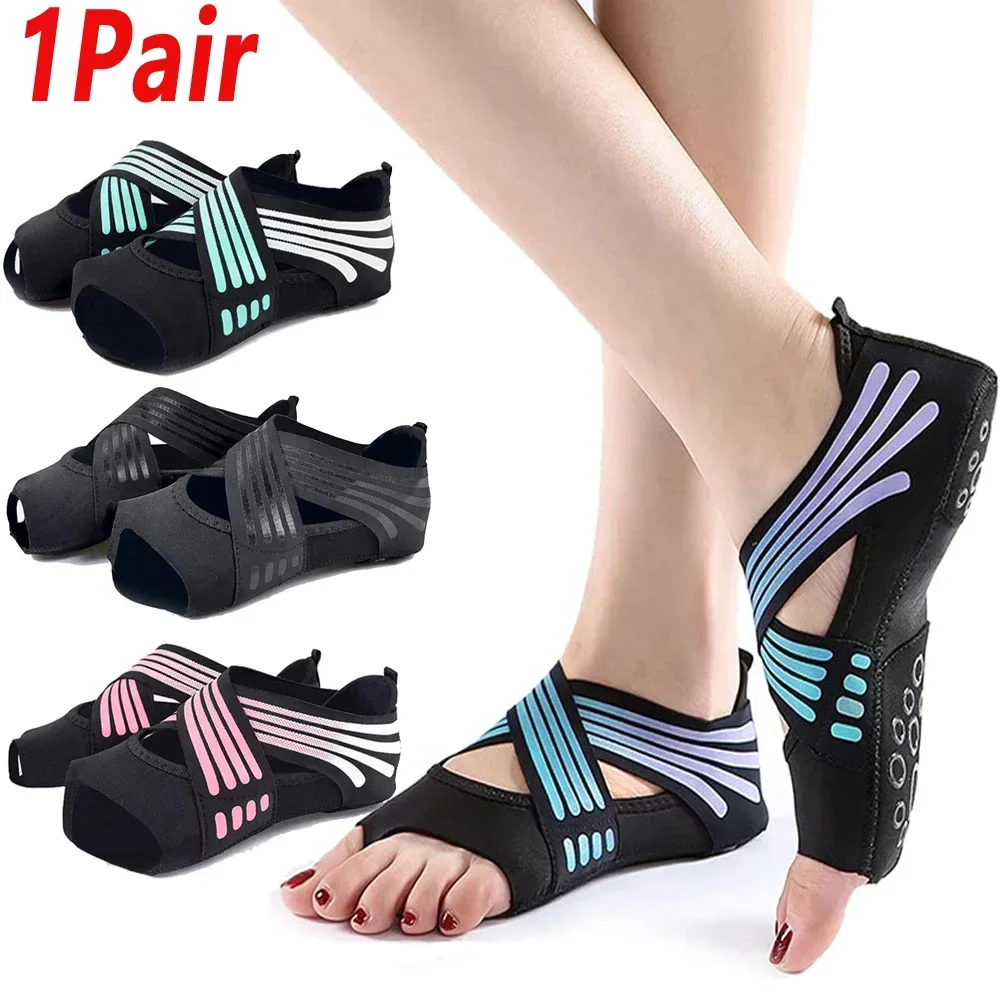 Pilates Yoga Grip Socks - 1 Par de Sapatos Profissionais Antiderrapantes