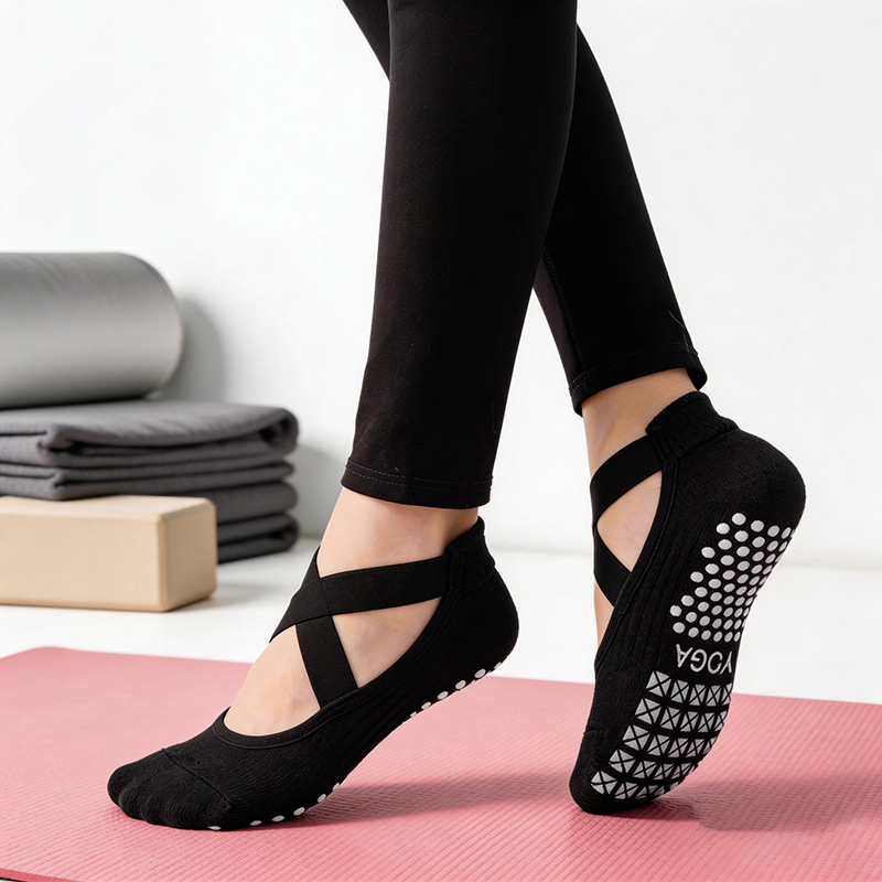 Pilates Yoga Grip Socks - Meias de Yoga Antiderrapantes para Mulheres,
