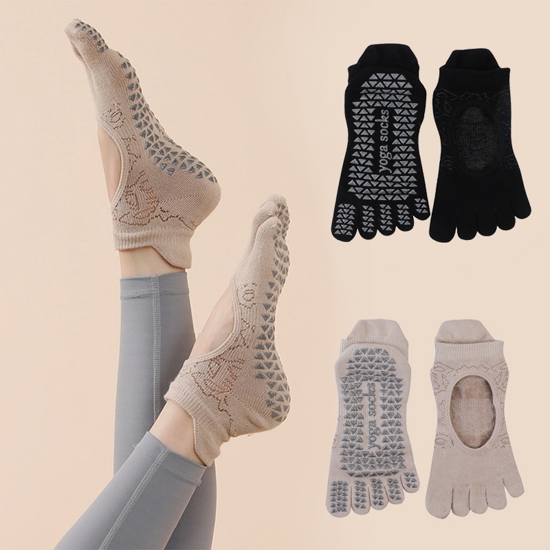 Mulheres Yoga Toe Socks Alta Q - Pilates Yoga Grip Socks avaliação e preço