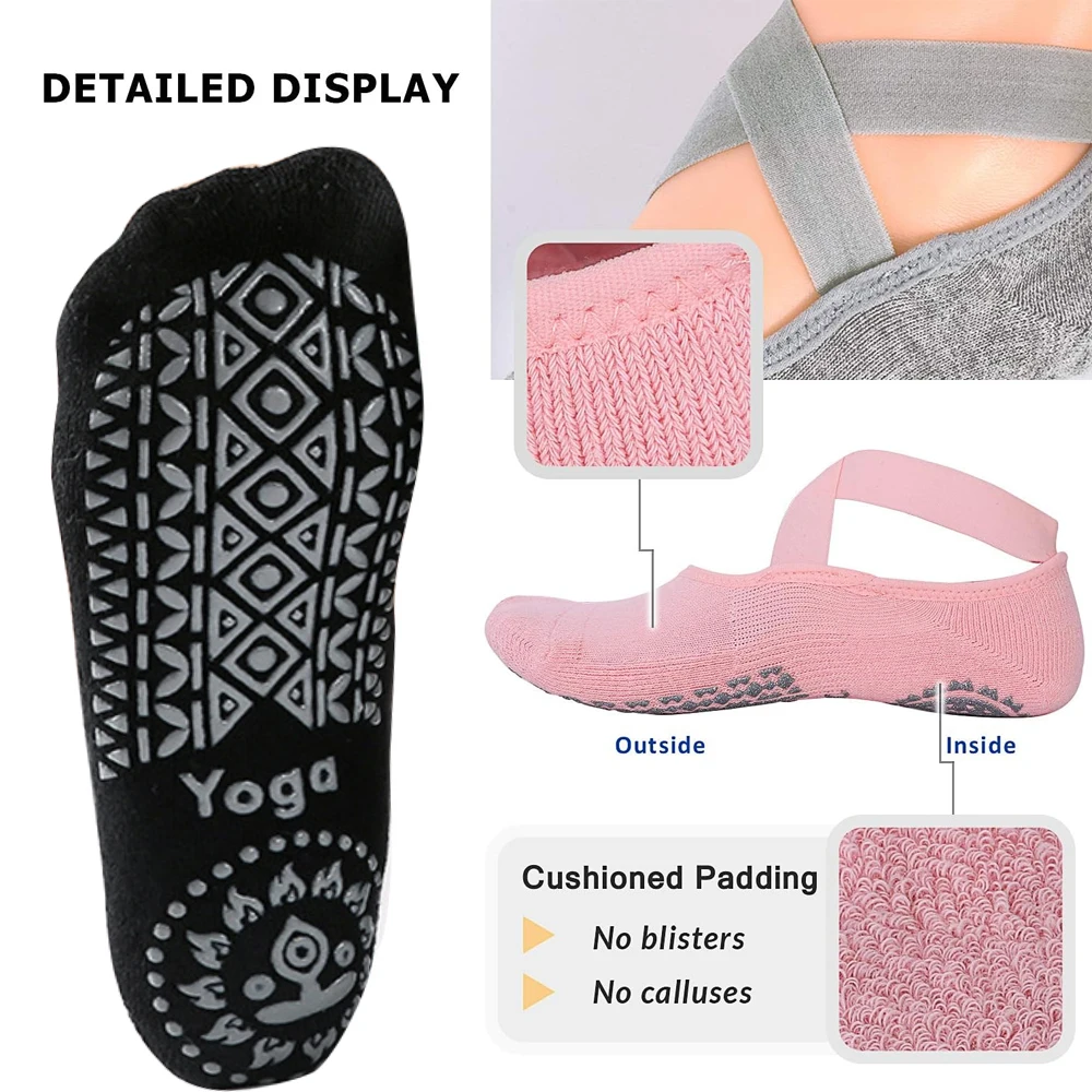 1 Par de Meias de Yoga para Mu - Pilates Yoga Grip Socks avaliação e preço
