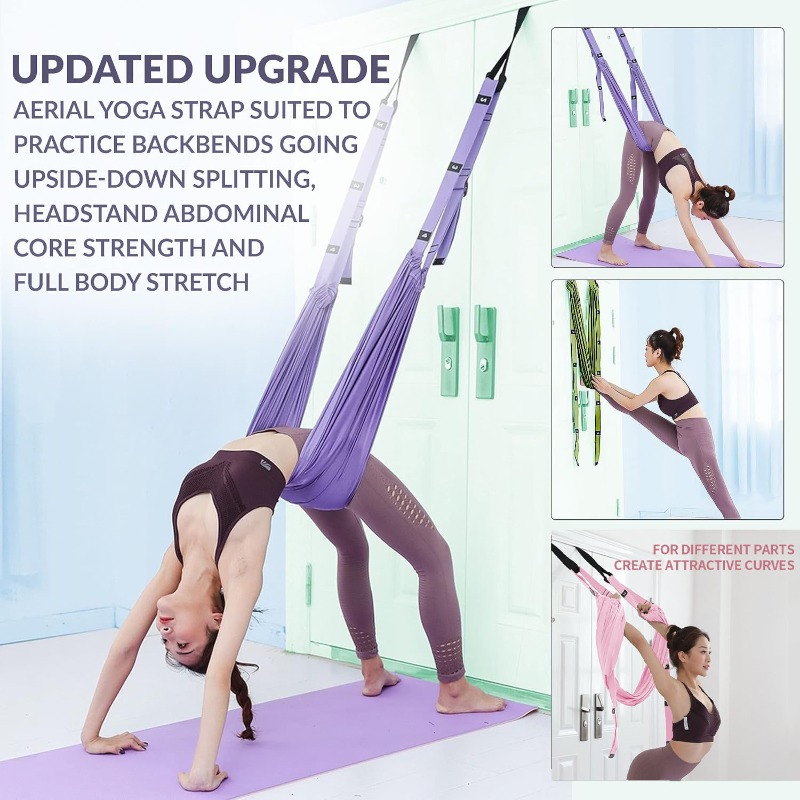 Conjunto de Rede de Yoga Aéreo - Pilates Yoga Stretching avaliação e preço