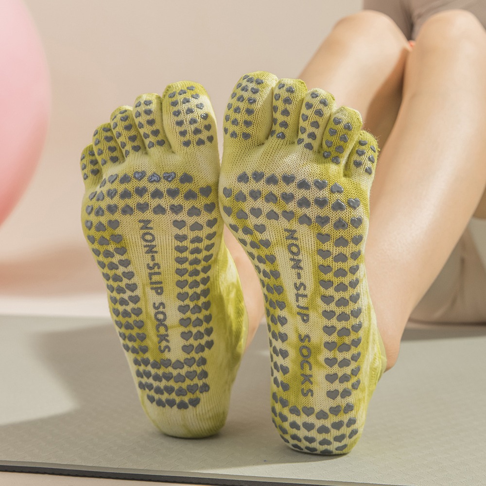 Meias de Yoga Femininas Tie-Dy - Pilates Yoga Grip Socks avaliação e preço