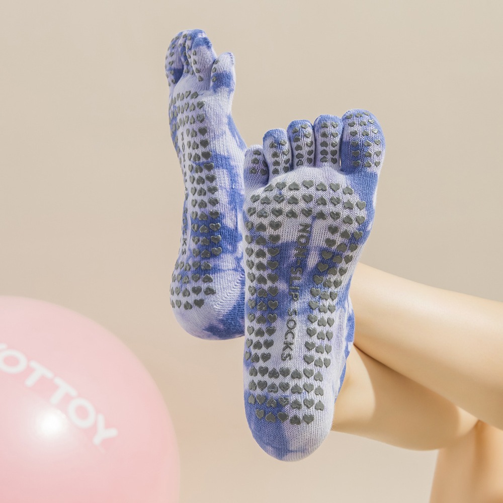 Meias de Yoga Femininas Tie-Dy - Pilates Yoga Grip Socks avaliação e preço
